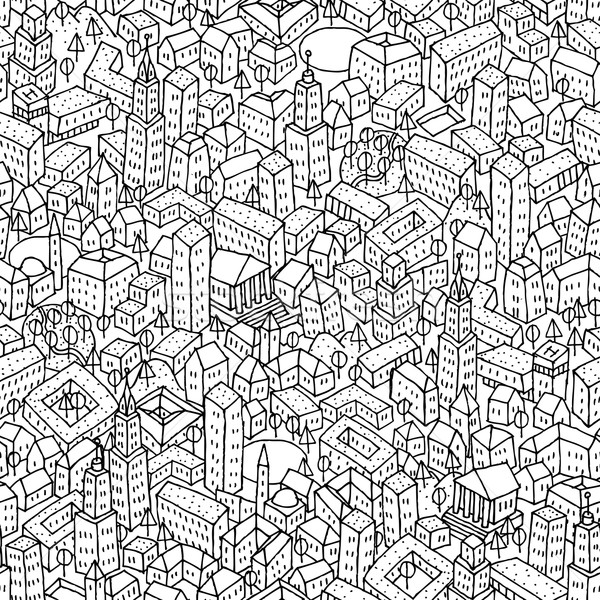 Stock photo: City seamless pattern