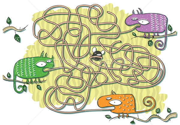 Chameleons Maze Game Stock photo © VOOK