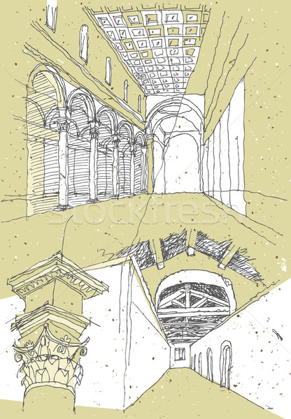 歷史建築 意大利 佛羅倫薩 托斯卡納 插圖 eps8 商業照片 © VOOK