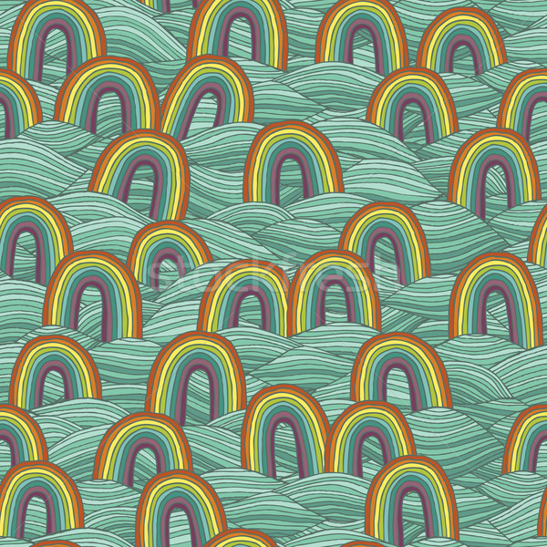 Rainbow couleurs dessinés à la main illustration eps8 Photo stock © VOOK