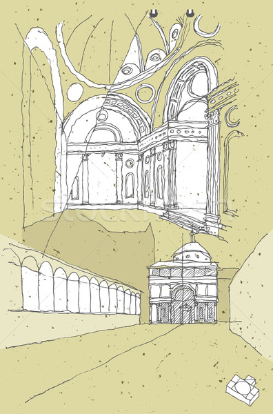 Architettura storica Italia firenze Toscana illustrazione eps8 Foto d'archivio © VOOK