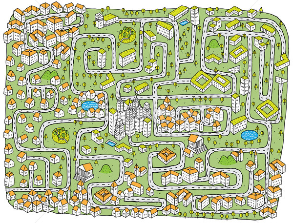 Urban Landscape Maze Game Stock photo © VOOK