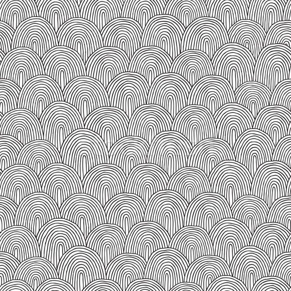 Landscape seamless pattern in black and white  Stock photo © VOOK