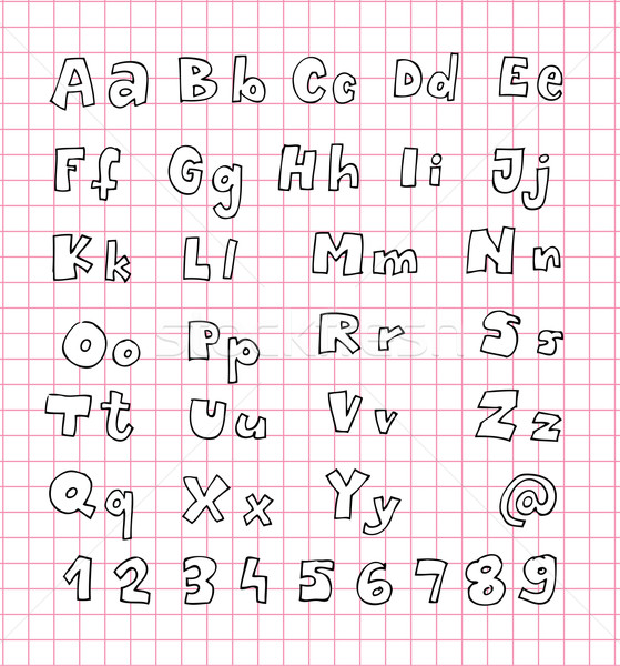 Hand Drawn Alphabet ABC Stock photo © VOOK