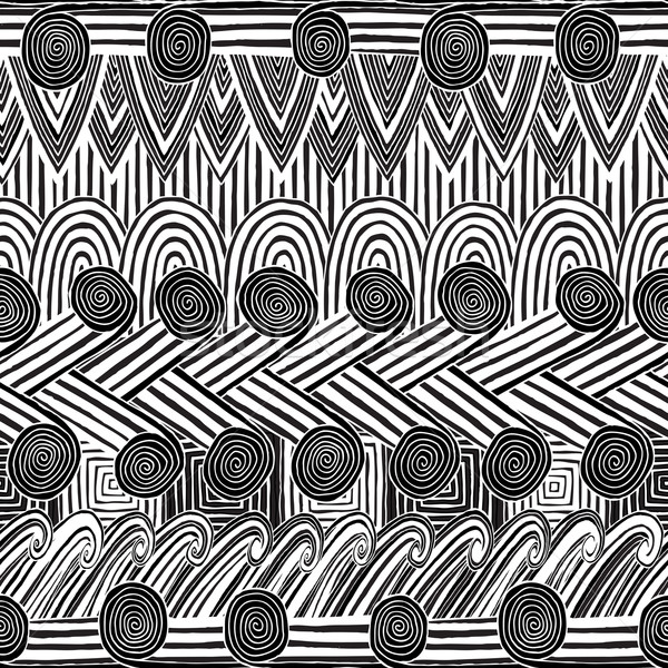 Collage seamless pattern in black and white Stock photo © VOOK