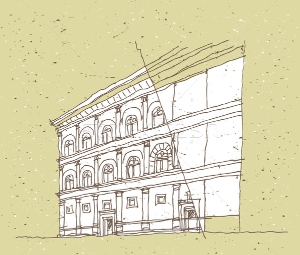 Sketching Historical Architecture in Italy Stock photo © VOOK