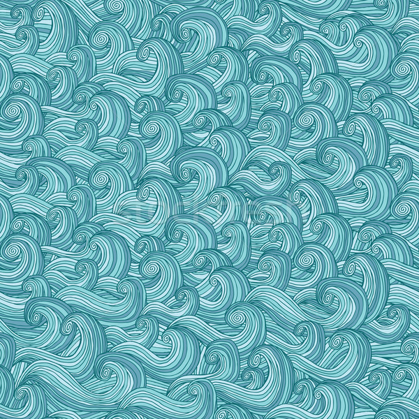 Barbár hullámok végtelen minta színek kézzel rajzolt illusztráció Stock fotó © VOOK