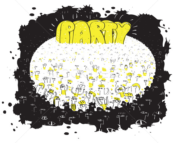 Foto d'archivio: Party · massa · evento · illustrazione · eps8 · vettore