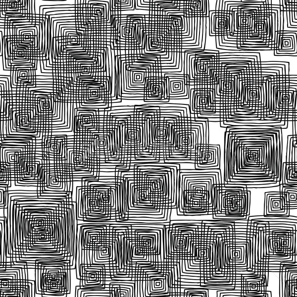 長方形の 黒白 手描き インク 実例 ストックフォト © VOOK