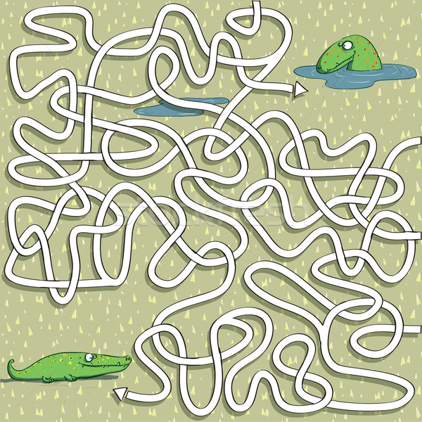 Stock photo: Crocodiles Maze Game 