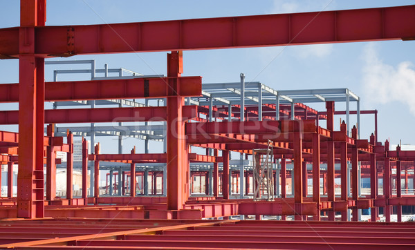 Stockfoto: Metaal · bouw · metalen · frame · toekomst · gebouw