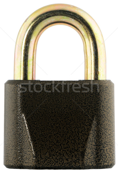 [[stock_photo]]: Métal · cadenas · lock · isolé · blanche · sécurité