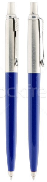 Metaal pen twee Blauw zilver geïsoleerd Stockfoto © vtls