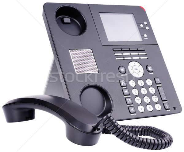 Oficina ip teléfono establecer aislado blanco Foto stock © vtls