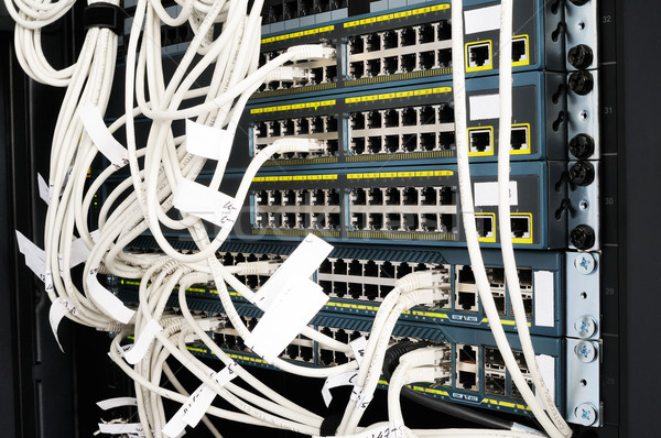 Netwerk uitrusting rack kruis Stockfoto © vtls