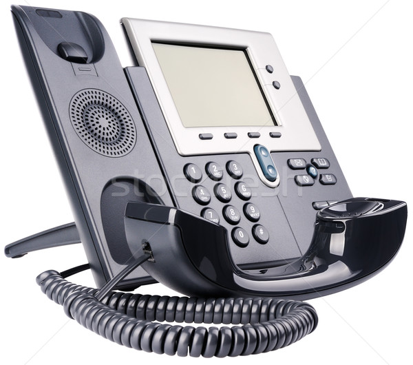 Stock foto: Ip · Telefon · Set · isoliert · weiß · Büro