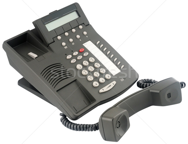 Stock photo: Digital telephone set, 8 soft keys, off-hook