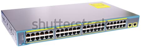 Red Ethernet dos rápido aislado blanco Foto stock © vtls