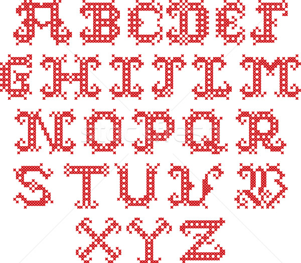 Embroidered alphabet Stock photo © vtorous
