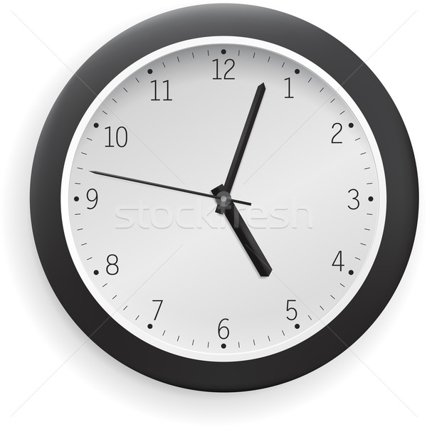Alb ceas vector mână faţă timp Imagine de stoc © vtorous