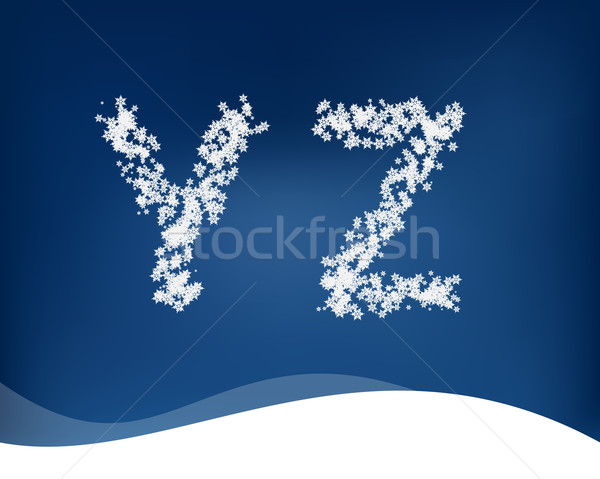 Neige lettres hiver design vecteur fête [[stock_photo]] © vtorous