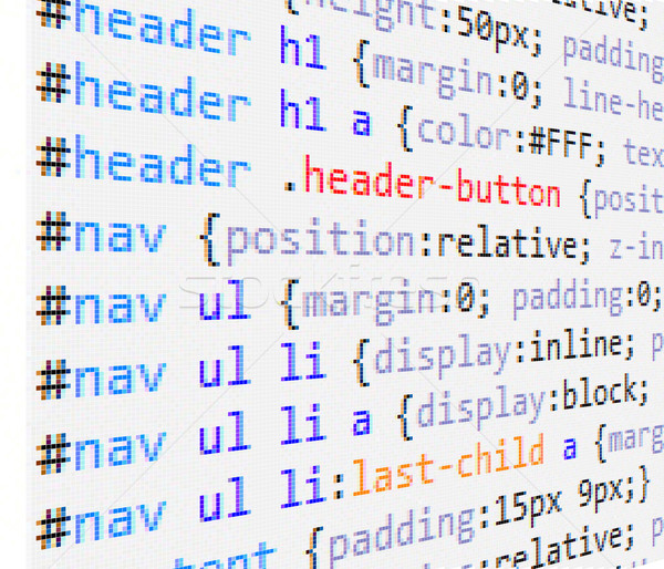 Css html code technologie informatie gegevens Stockfoto © vtorous