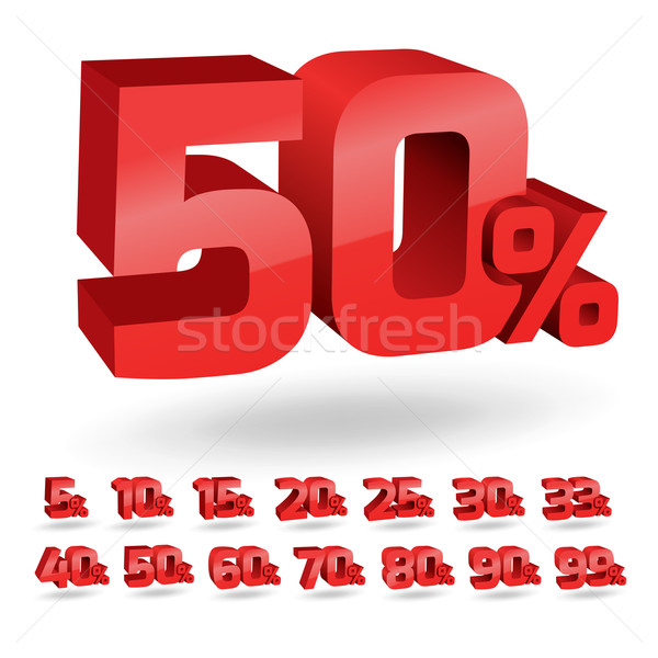Set of discount percent illustration Stock photo © vtorous