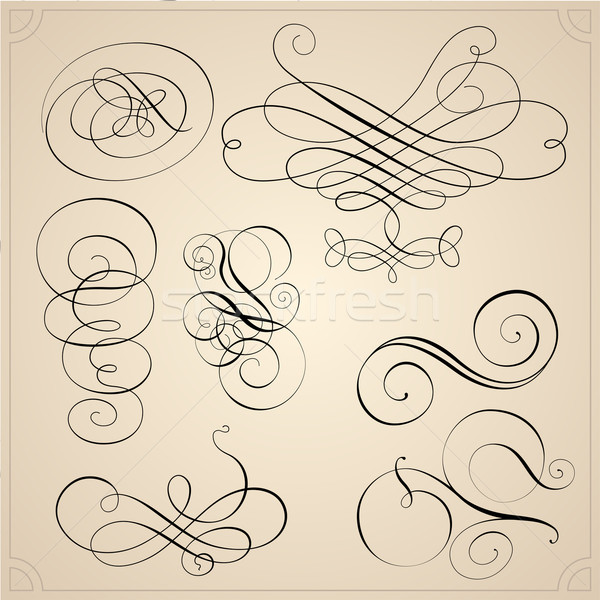 Stock photo: Calligraphy elements