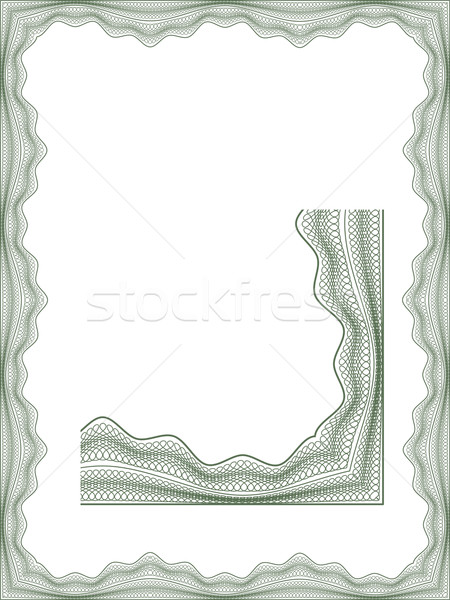 Classic guilloche border for diploma or certificate Stock photo © vtorous
