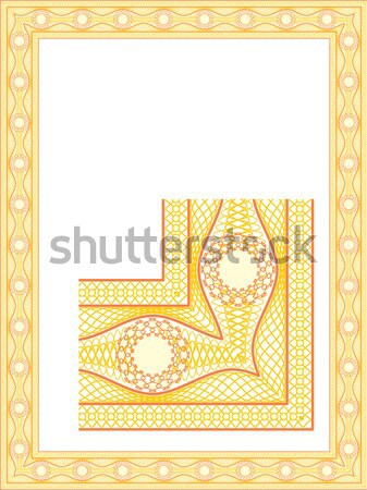Guilloche border for diploma or certificate Stock photo © vtorous