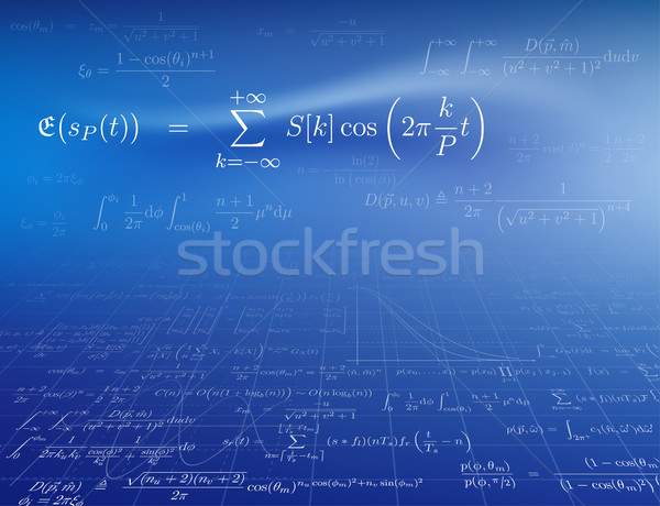 Matematica sfondo matematico formule design blu Foto d'archivio © vtorous
