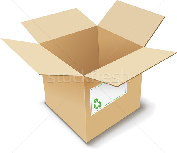 Karton Stempel Band Paket Container Label Stock foto © vtorous