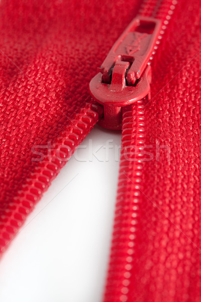 Otwarte czerwony zamek biały tkaniny pokaż Zdjęcia stock © vtorous