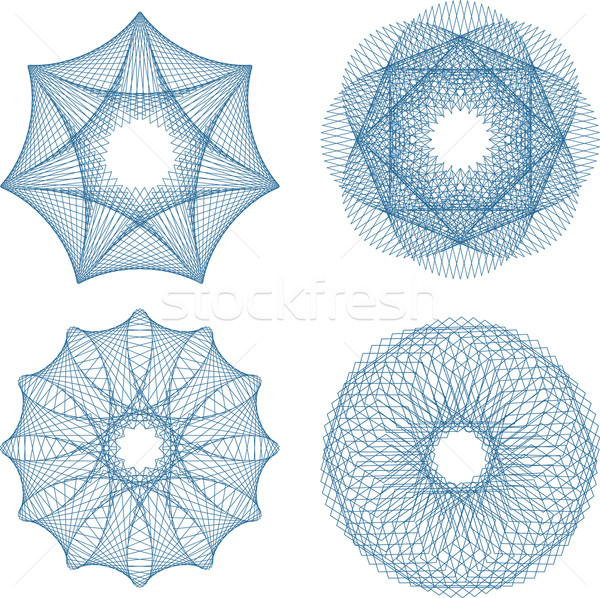 Set of guilloche rosette Stock photo © vtorous