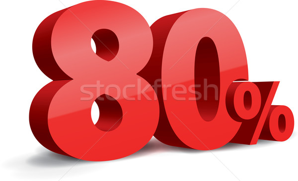 80 percent illustration Stock photo © vtorous