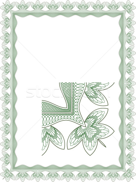 Classic guilloche border for diploma or certificate Stock photo © vtorous