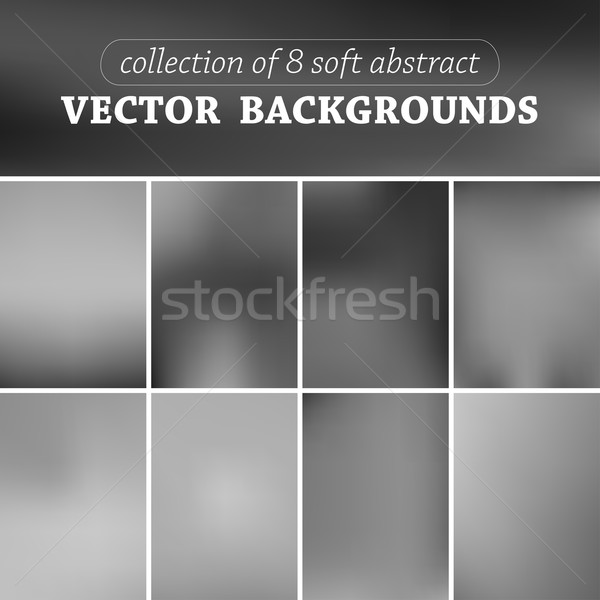 Gri geri ayarlamak sekiz vektör bulanık Stok fotoğraf © vtorous