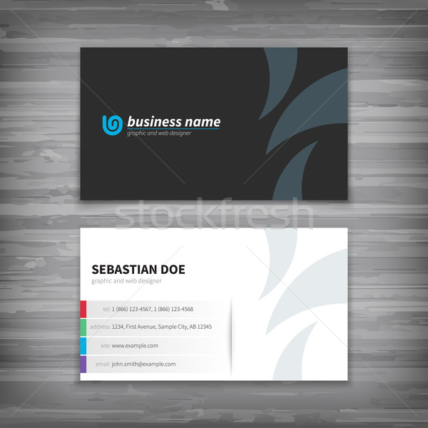 Visitenkarten Vorlagen Vektor abstrakten kreative Business Stock foto © vtorous