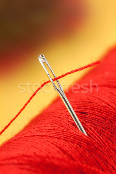 Needle and red thread Stock photo © vtorous