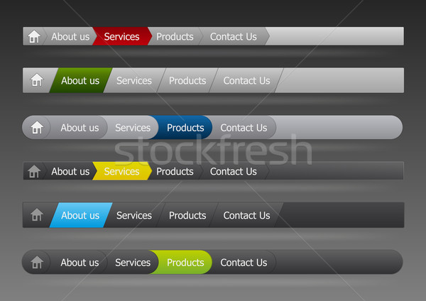 Internetowych elementy wektora menu czarny szary Zdjęcia stock © vtorous