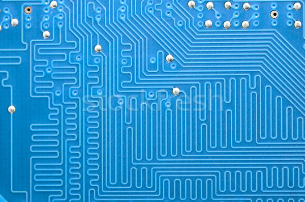 Blue pcb with components Stock photo © vtorous