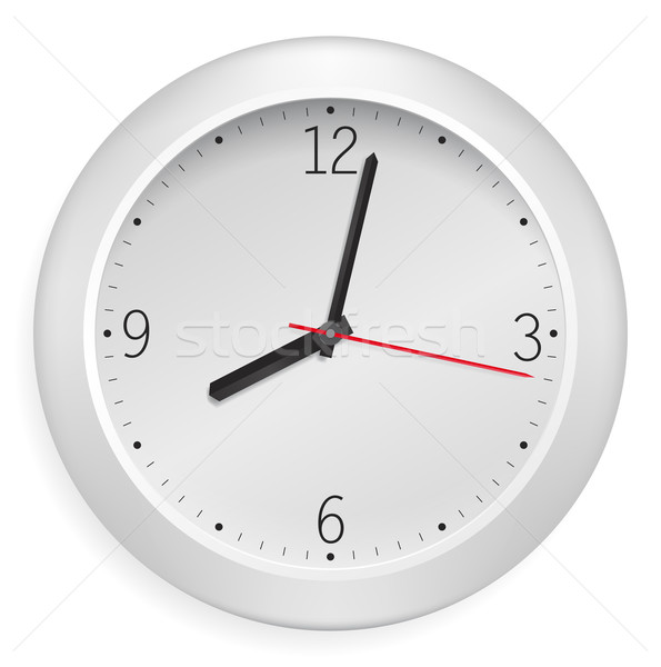 白 時鐘 向量 手 面對 時間 商業照片 © vtorous