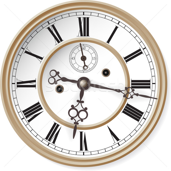 Stampa antichi clock faccia riunione oro Foto d'archivio © vtorous