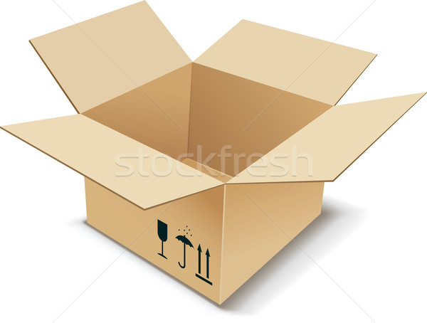 Caja de cartón almacén cinta paquete contenedor cartón Foto stock © vtorous