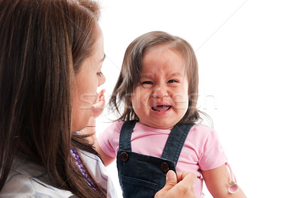 Weinen Erwachsenen Frau Pflege asian Mädchen Stock foto © vtupinamba