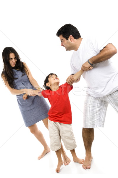 Foto stock: Divórcio · mãe · pai · custódia · criança