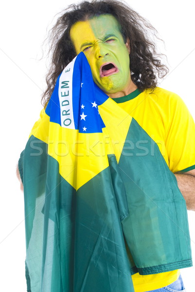 Triste masculino adulto bandeira Foto stock © vtupinamba