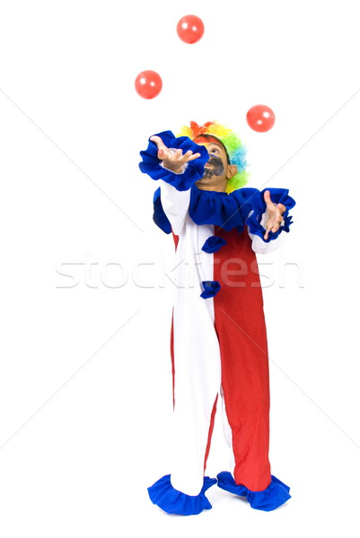 Clown klein gelukkig spelen Rood Stockfoto © vtupinamba