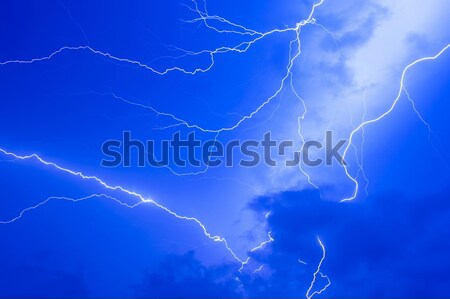 Fulger tunet furtună putere cer abstract Imagine de stoc © vtupinamba
