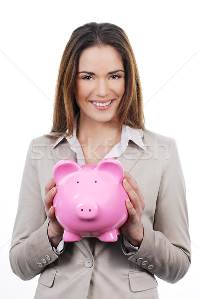 Femme tirelire photos affaires argent Finance [[stock_photo]] © vwalakte